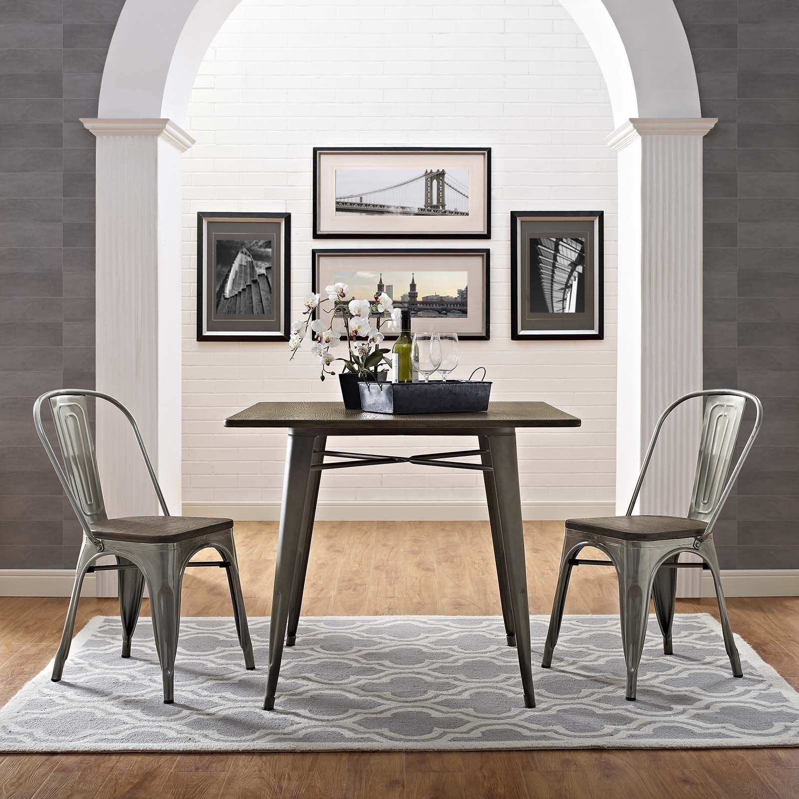 Industrial Steel Dining Side Chairs - From Where - 