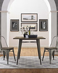 Industrial Steel Dining Side Chairs - From Where - 