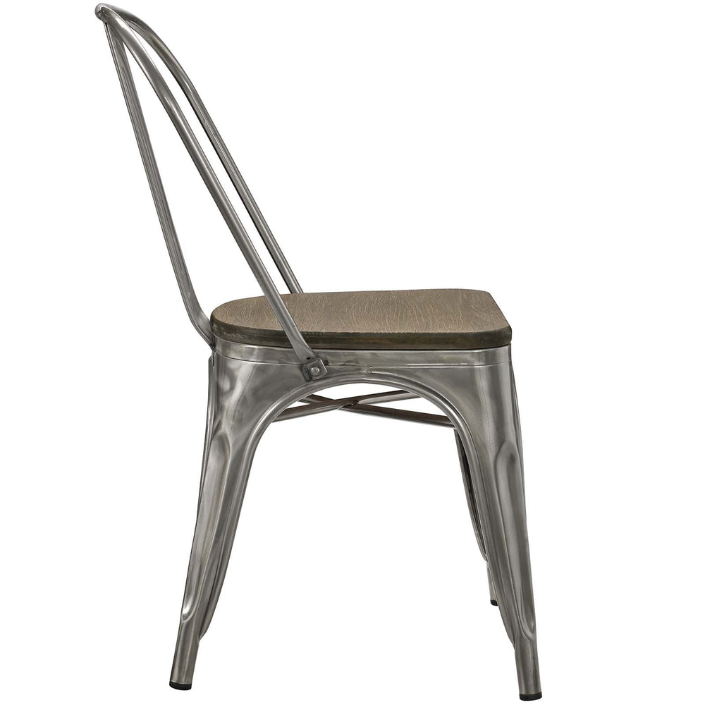 Industrial Steel Dining Side Chairs - From Where - 