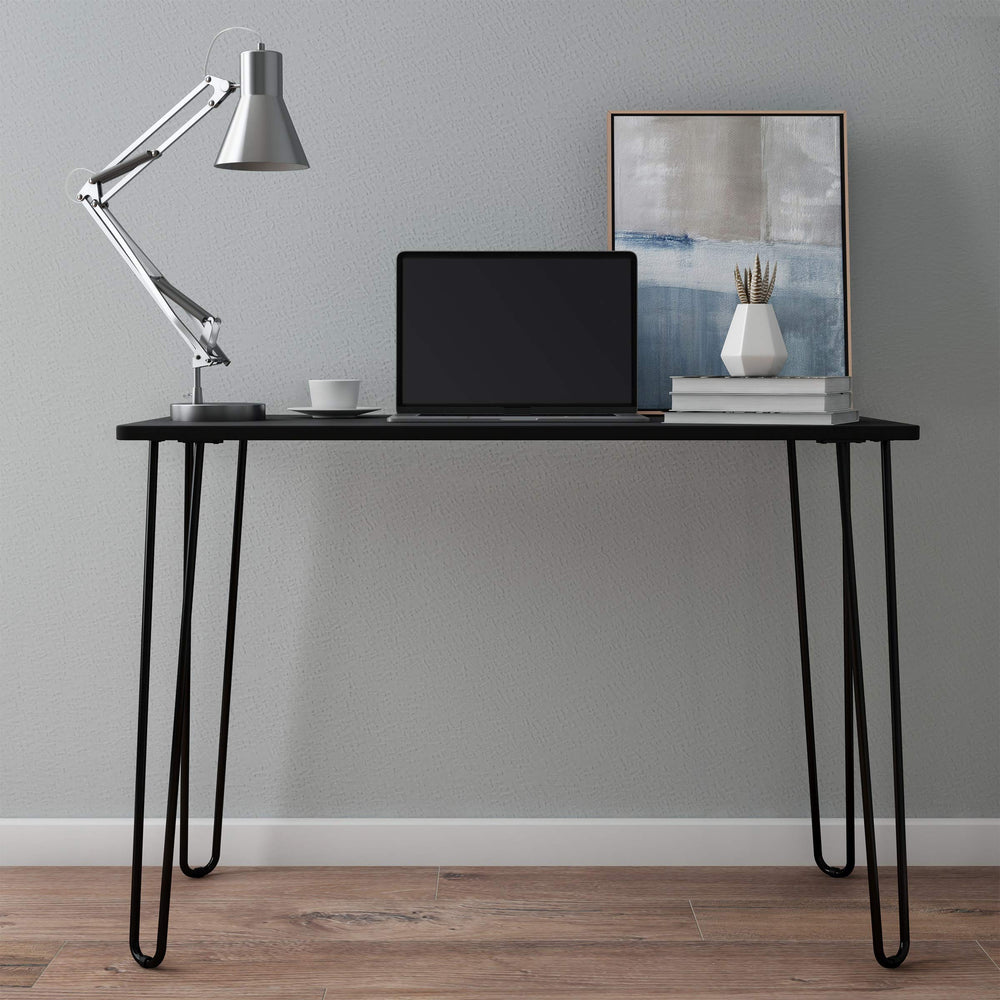Industrial Style Desk with Hairpin Legs - From Where - 