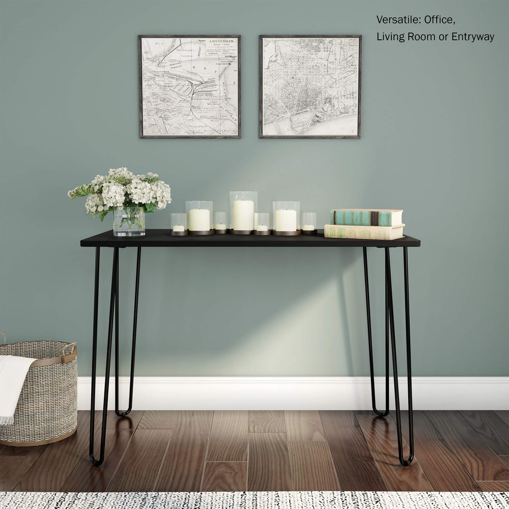 Industrial Style Desk with Hairpin Legs - From Where - 