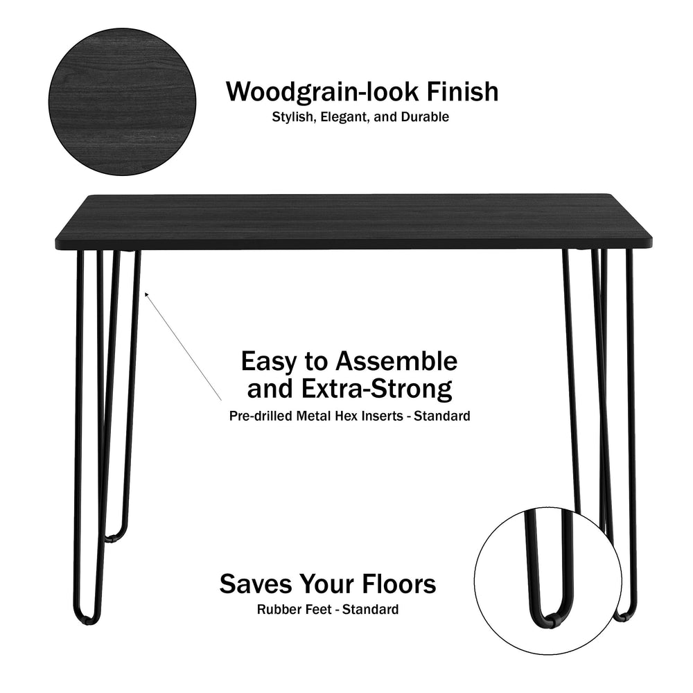 Industrial Style Desk with Hairpin Legs - From Where - 