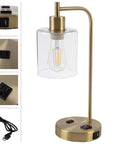 Industrial Table Lamp with USB Charge Ports - From Where - 
