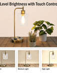 Industrial Table Lamp with USB Charge Ports - From Where - 