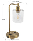 Industrial Table Lamp with USB Charge Ports - From Where - 