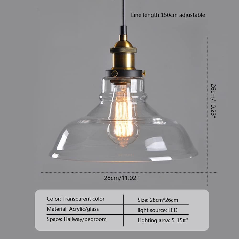 Industrial Vintage Glass Pendant Light - From Where - 