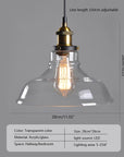 Industrial Vintage Glass Pendant Light - From Where - 