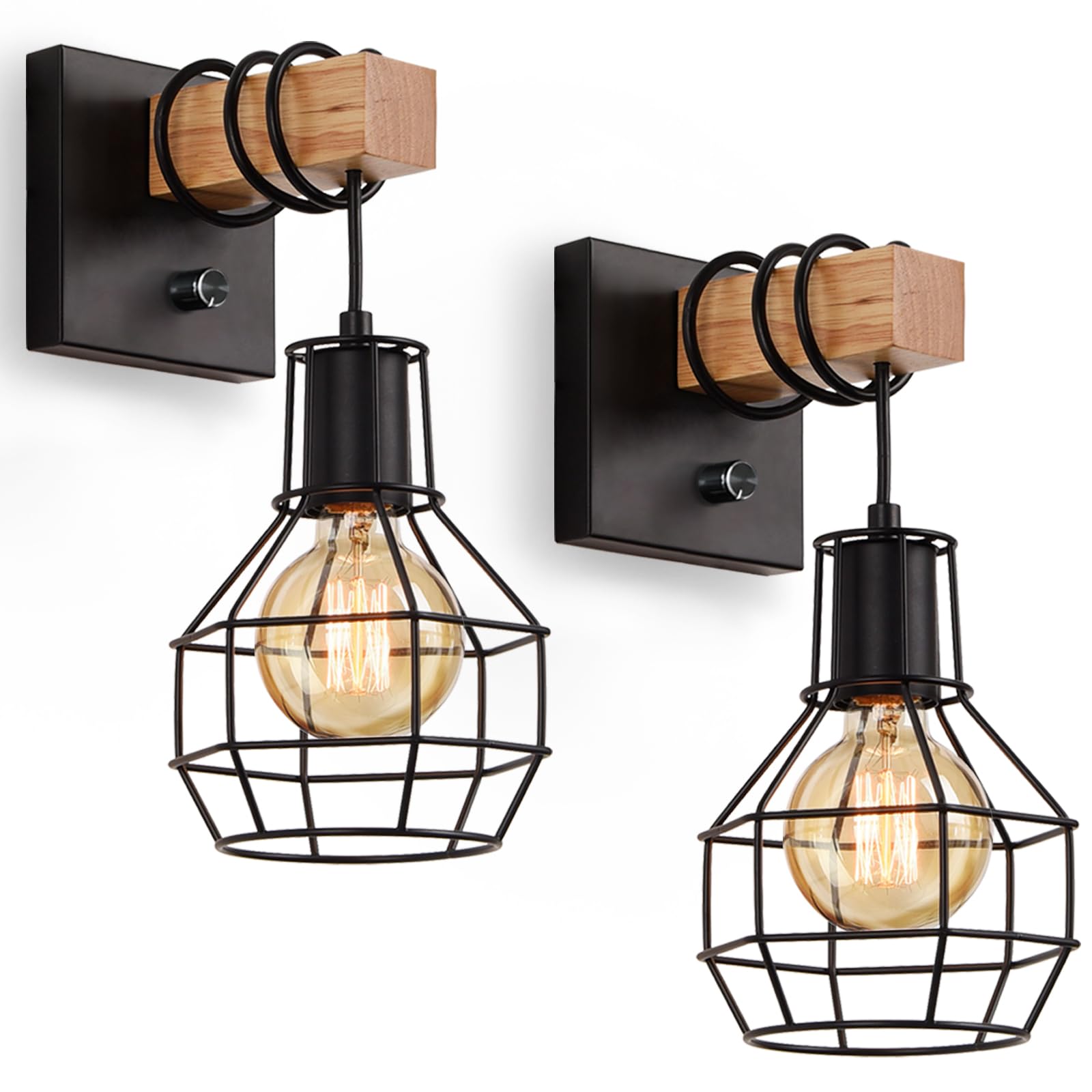 Industrial Wall Sconces (Set of 2) - From Where - 