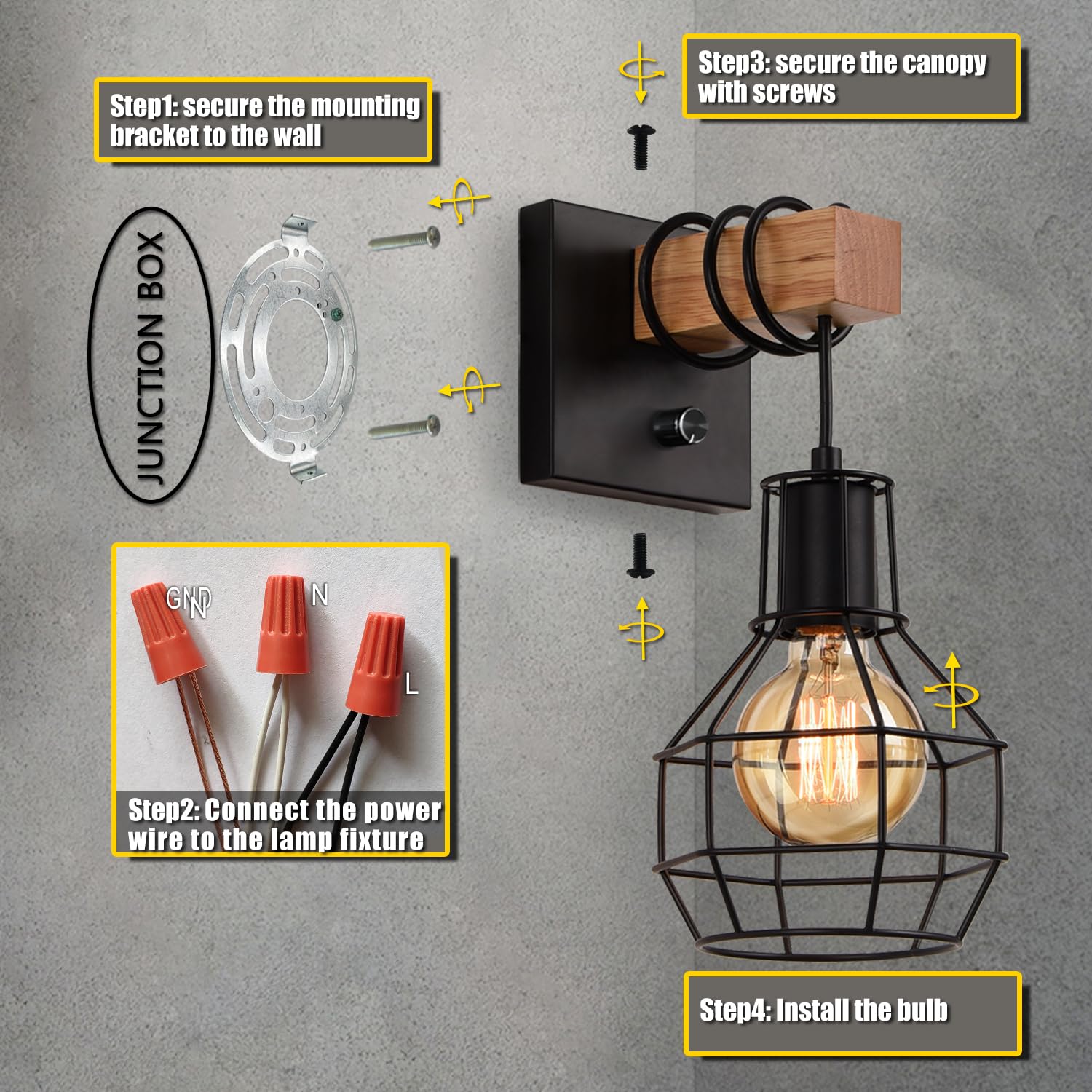 Industrial Wall Sconces (Set of 2) - From Where - 
