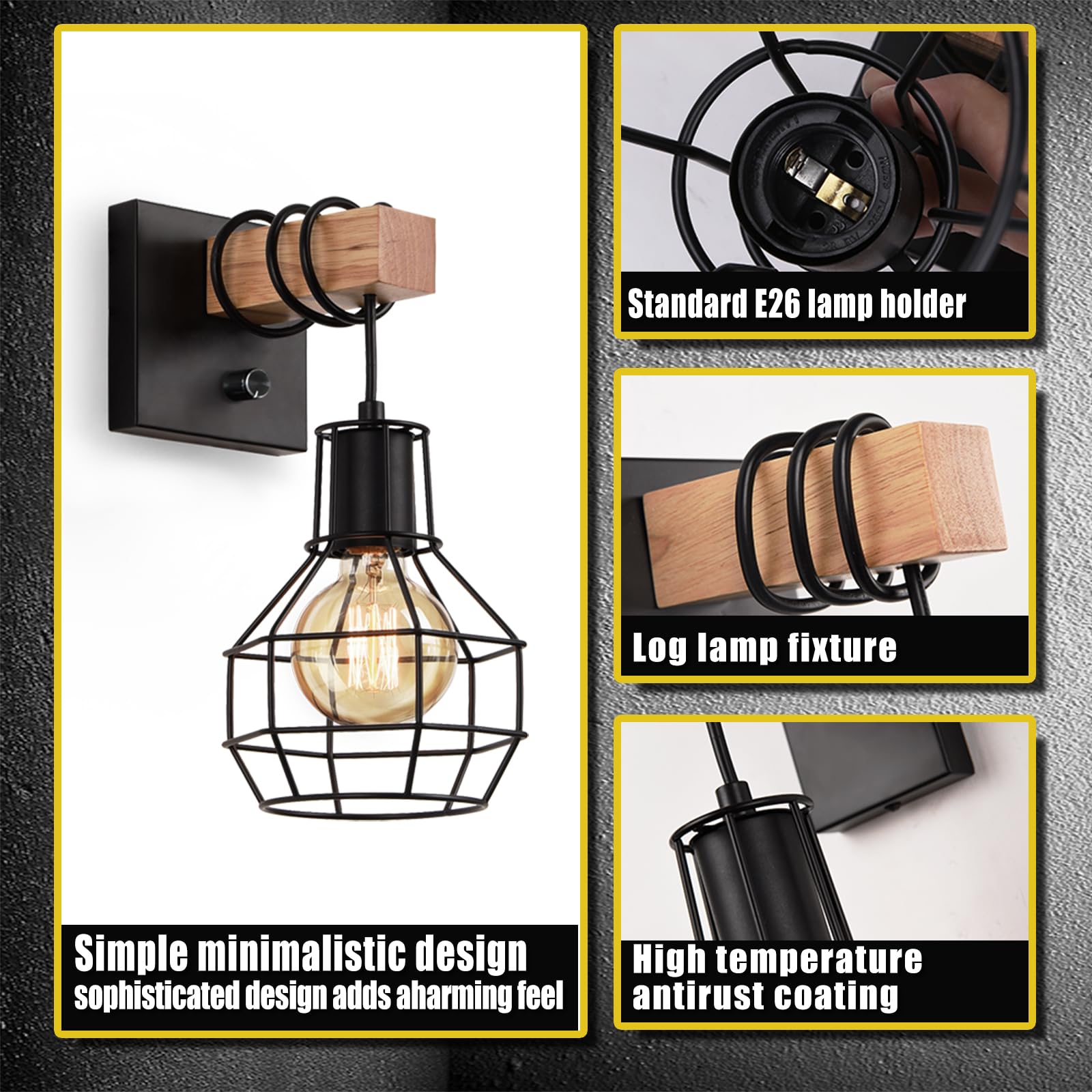 Industrial Wall Sconces (Set of 2) - From Where - 