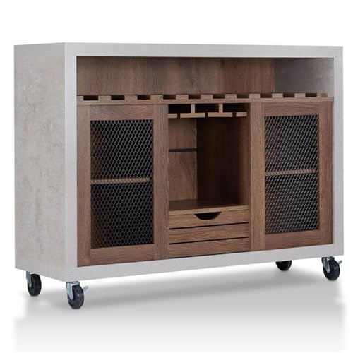 Industrial Wood Wine Rack Buffet - From Where - 