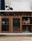 Industrial Wood Wine Rack Buffet - From Where - 