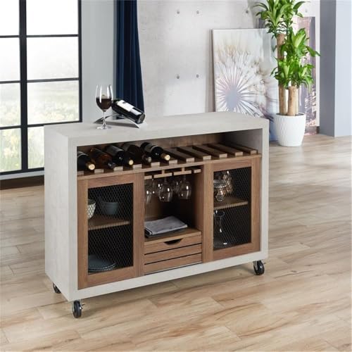 Industrial Wood Wine Rack Buffet - From Where - 