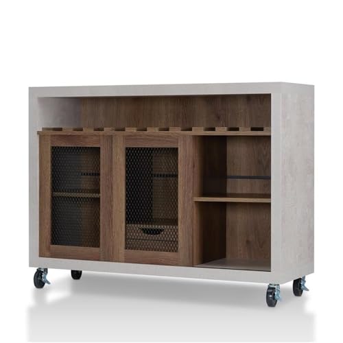 Industrial Wood Wine Rack Buffet - From Where - 
