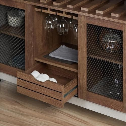 Industrial Wood Wine Rack Buffet - From Where - 