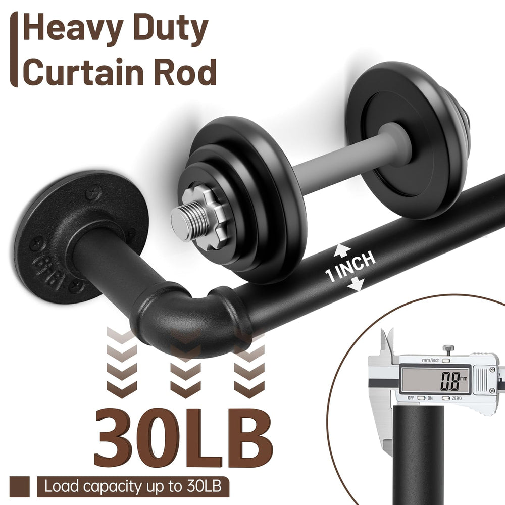 Industrial Wrap Around Black Curtain Rod - From Where - 