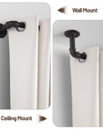 Industrial Wrap Around Black Curtain Rod - From Where - 