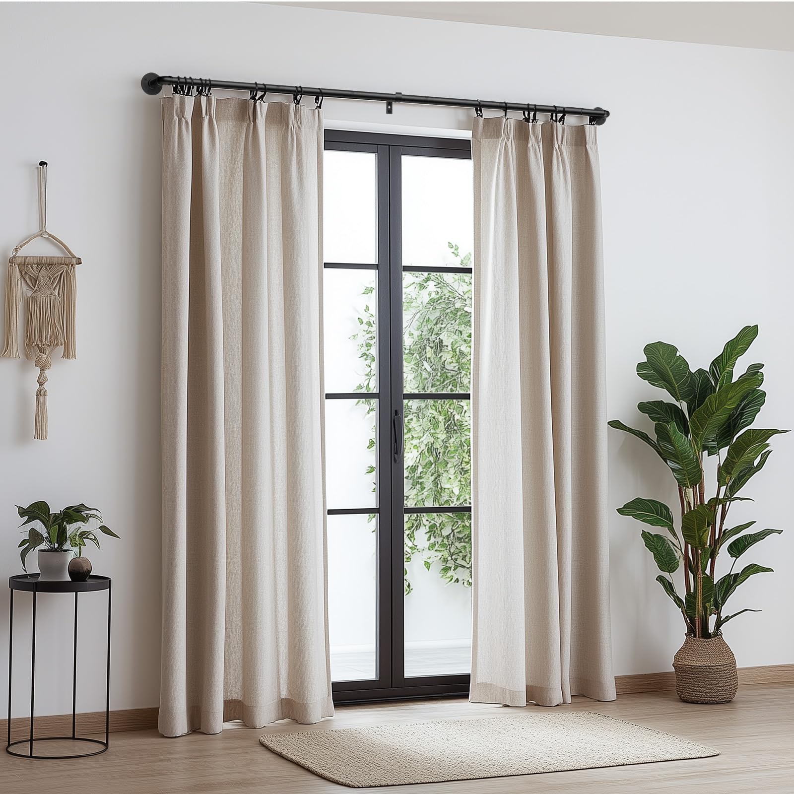 Industrial Wrap Around Black Curtain Rod - From Where - 