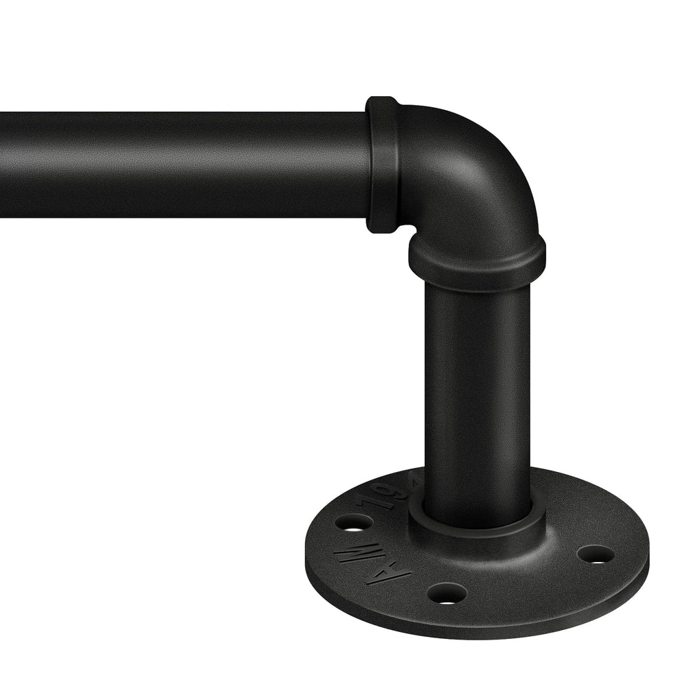 Industrial Wrap Around Black Curtain Rod - From Where - 