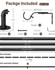 Industrial Wrap Around Black Curtain Rod - From Where - 