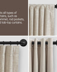 Industrial Wrap Around Black Curtain Rod - From Where - 