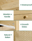 Infurnic 3 Drawer Rattan Dresser - From Where - 