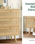 Infurnic 3 Drawer Rattan Dresser - From Where - 