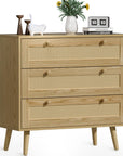 Infurnic 3 Drawer Rattan Dresser - From Where - 
