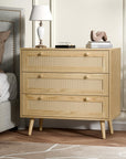 Infurnic 3 Drawer Rattan Dresser - From Where - 