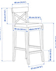 INGOLF Bar Stool with Backrest - From Where - 