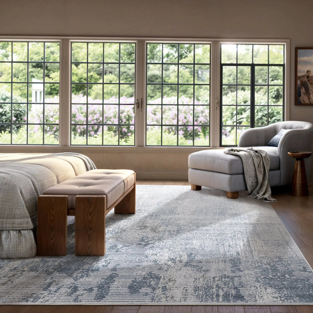 Iris Textured Abstract Rug - From Where Finds - 