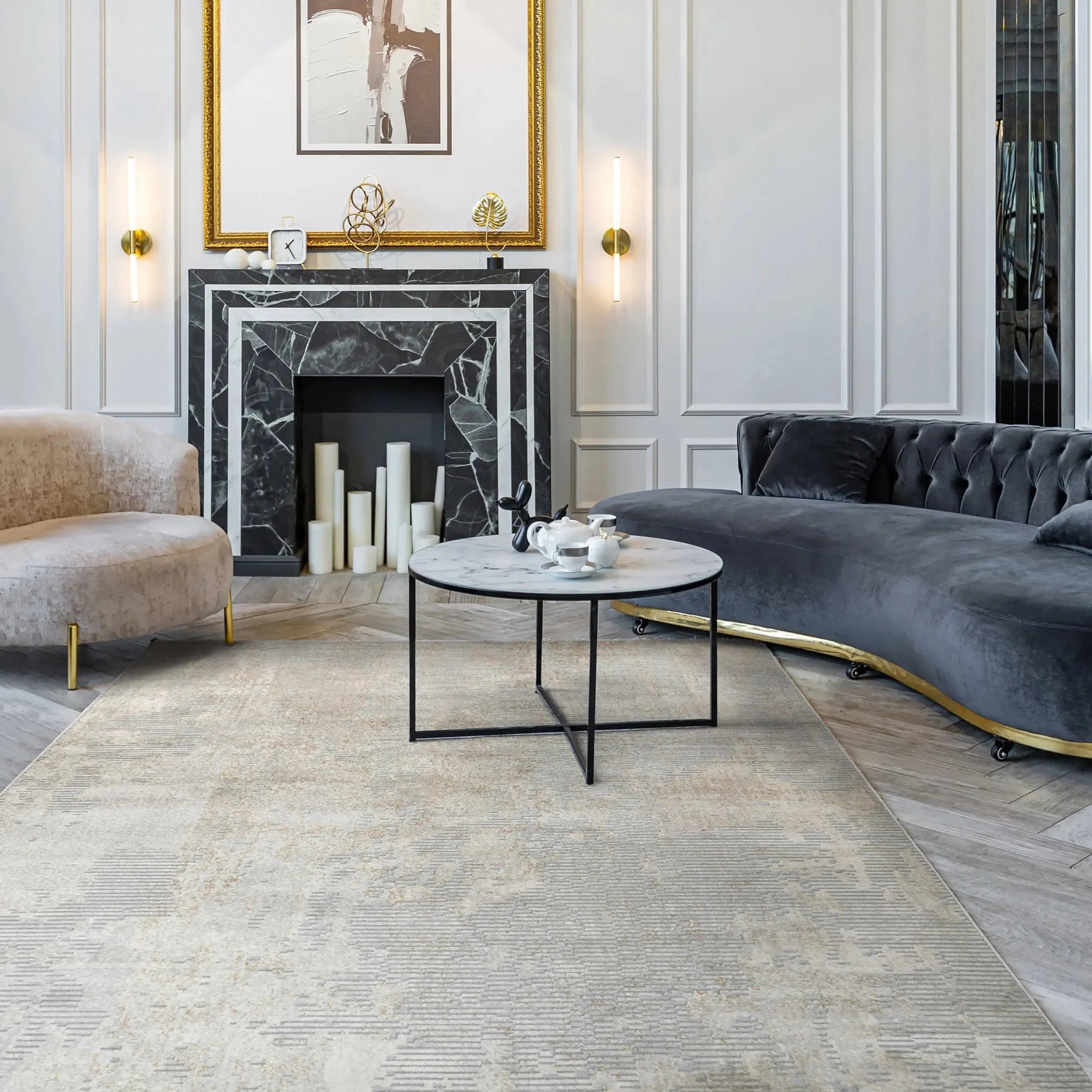Iris Textured Abstract Rug - From Where Finds - 