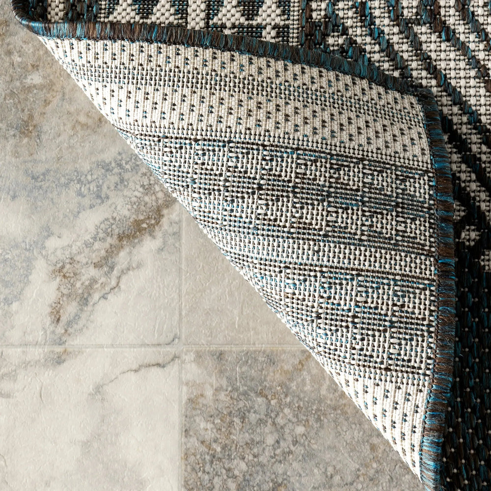 Iris Totem Indoor/Outdoor Flatweave Rug - From Where Finds - 