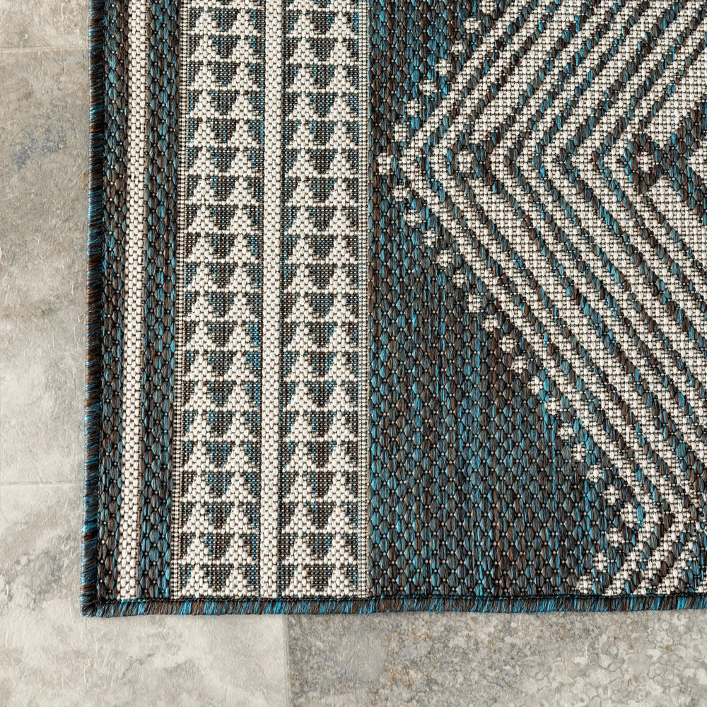 Iris Totem Indoor/Outdoor Flatweave Rug - From Where Finds - 