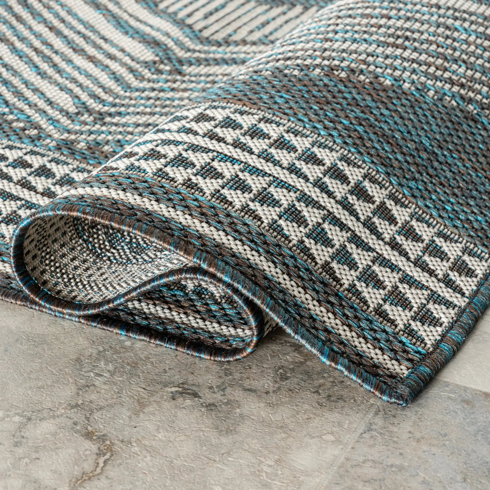 Iris Totem Indoor/Outdoor Flatweave Rug - From Where Finds - 