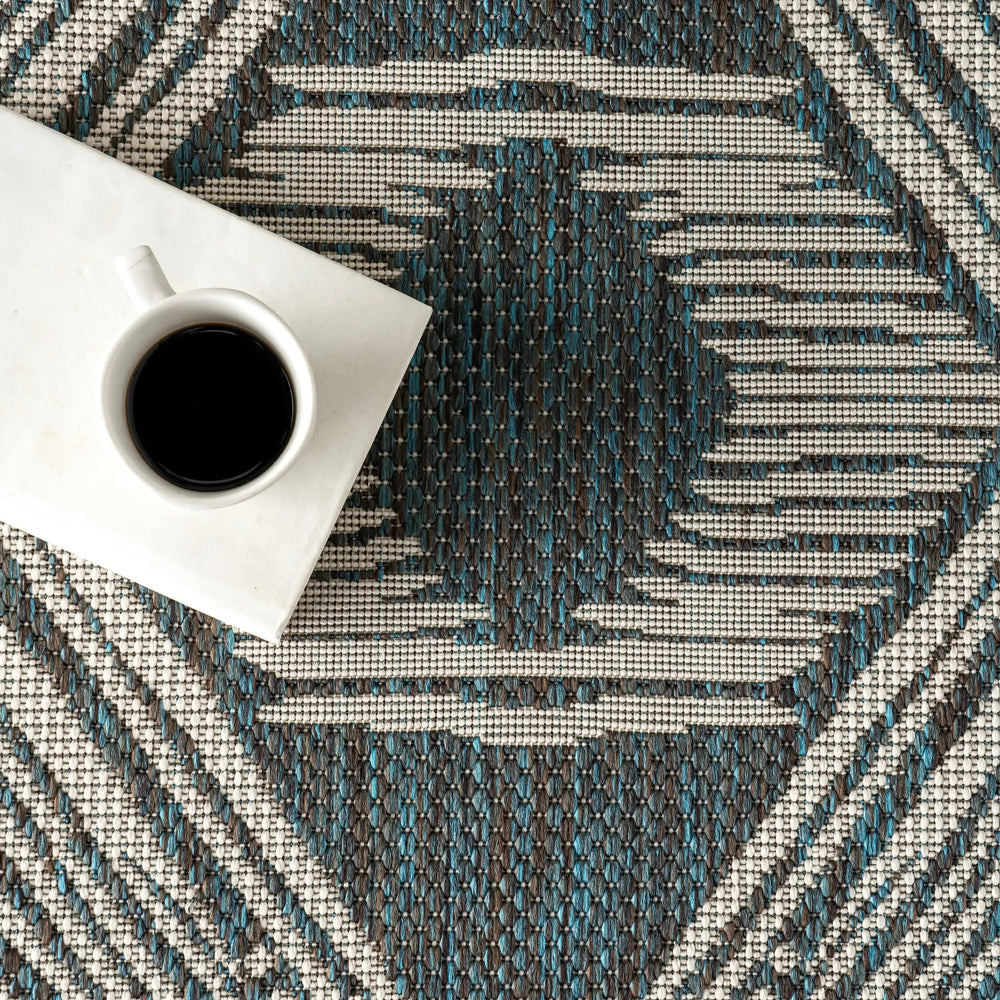 Iris Totem Indoor/Outdoor Flatweave Rug - From Where Finds - 