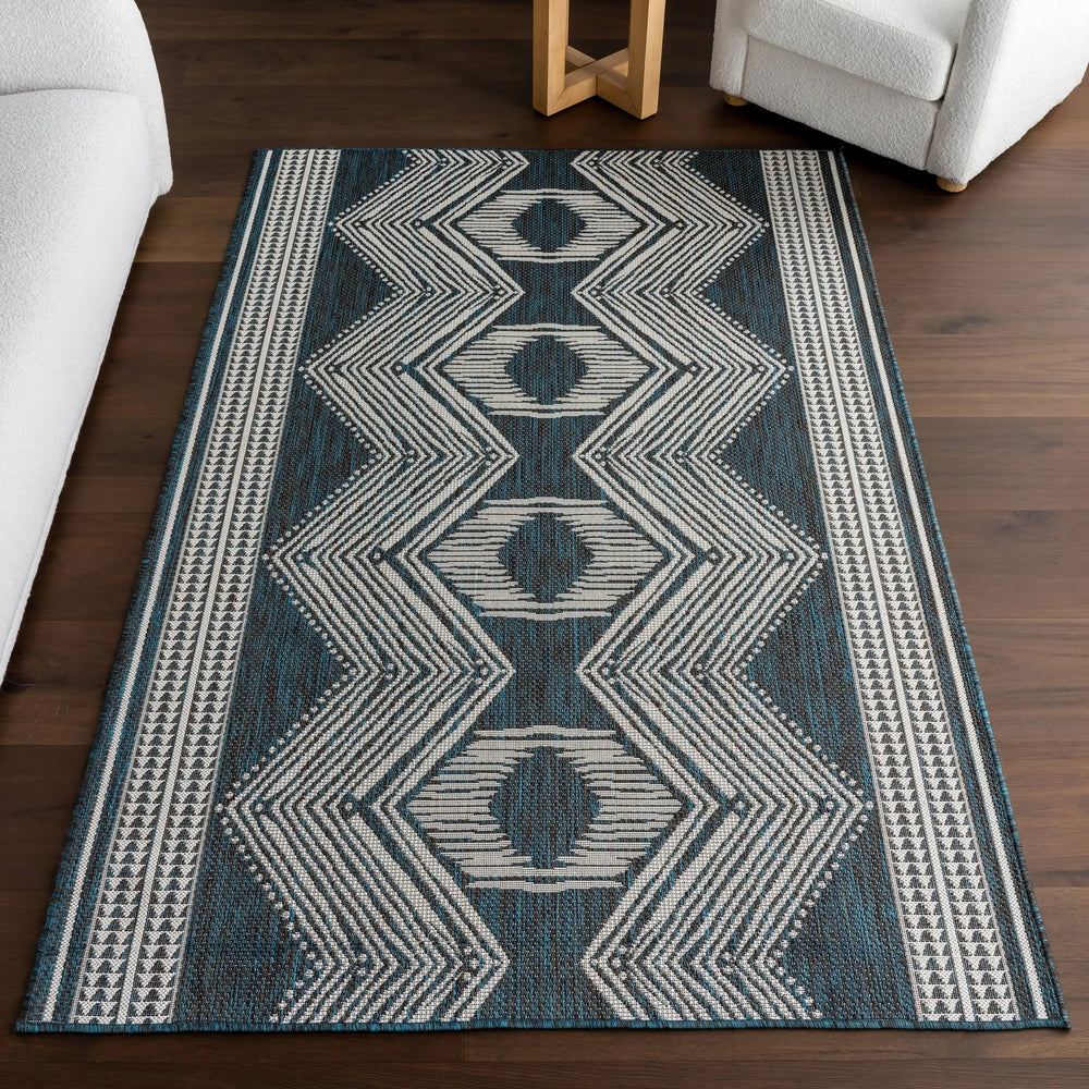 Iris Totem Indoor/Outdoor Flatweave Rug - From Where Finds - 