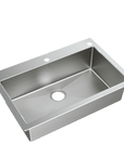 Islet 33"x22" Stainless Steel 18 - Gauge Single - Bowl Dual - Mount Sink - From Where Finds - 