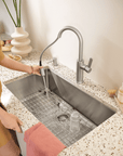 Islet 33"x22" Stainless Steel 18 - Gauge Single - Bowl Dual - Mount Sink - From Where Finds - 