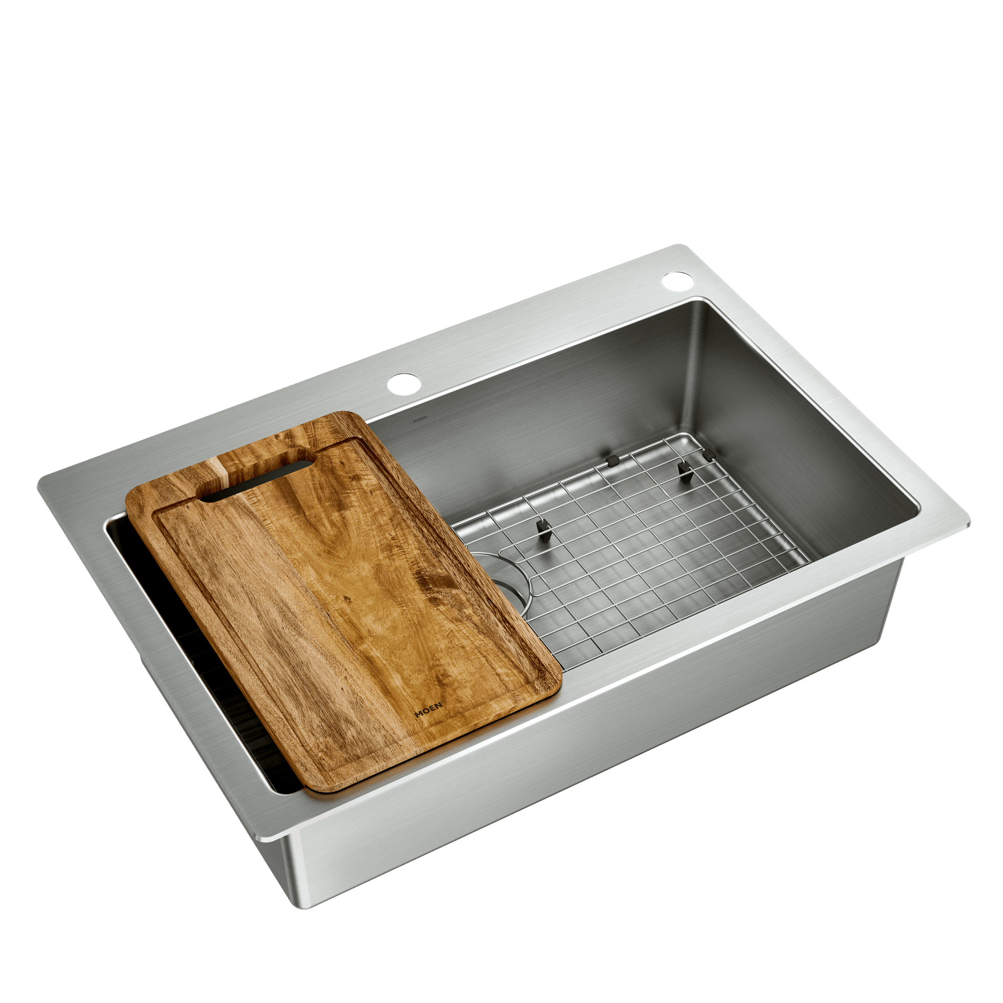 Islet 33"x22" Stainless Steel 18 - Gauge Single - Bowl Dual - Mount Sink - From Where Finds - 