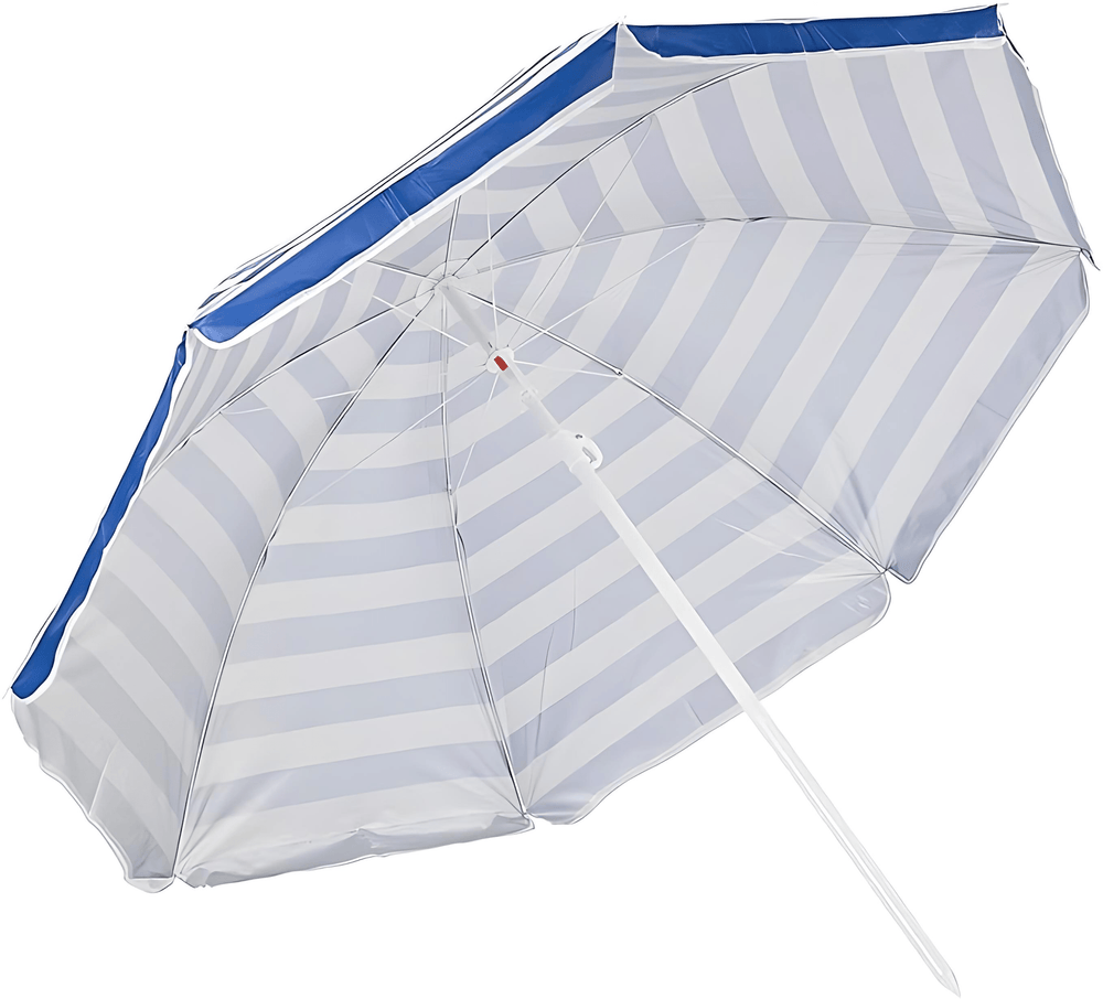 Italian Blue and White 6' Pole Umbrella - From Where - 