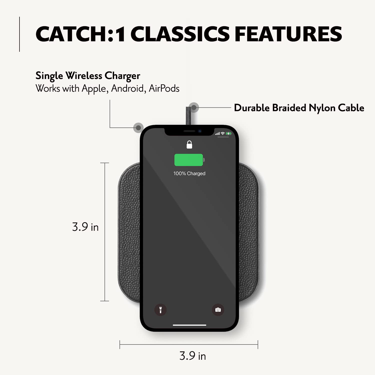 Italian Leather Wireless Charging Pad - From Where - 