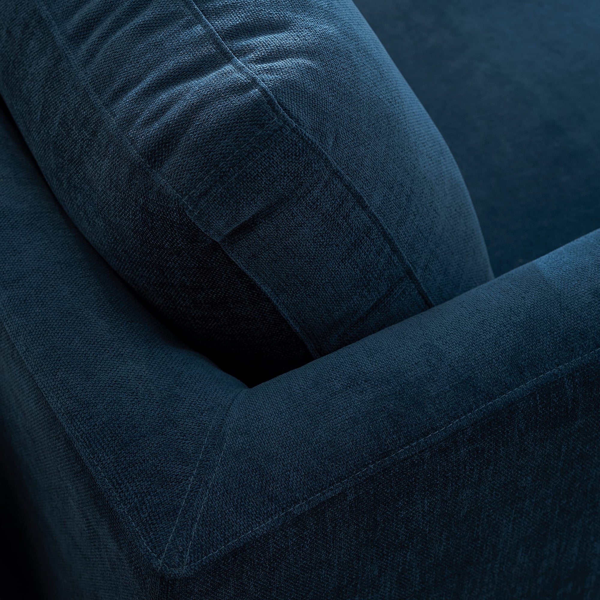 Italian Quality Sofa in Navy Blue - From Where - 