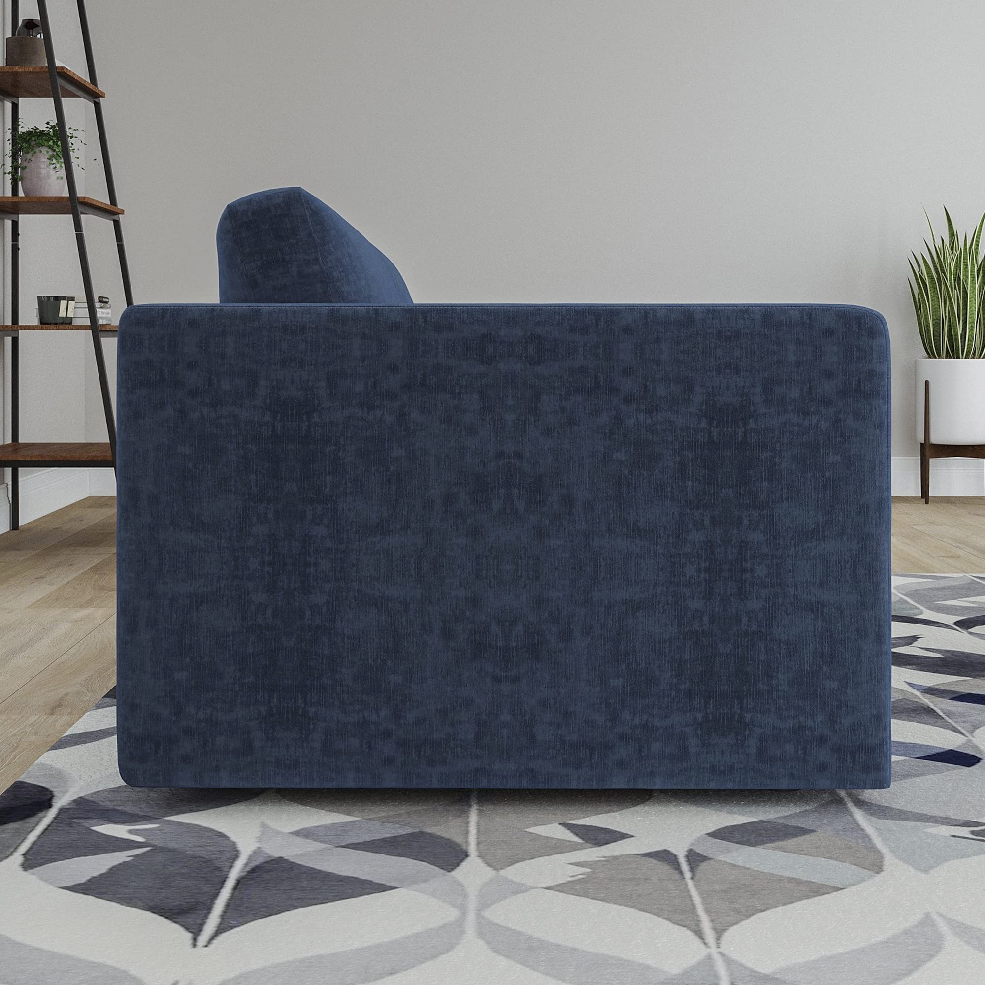 Italian Quality Sofa in Navy Blue - From Where - 