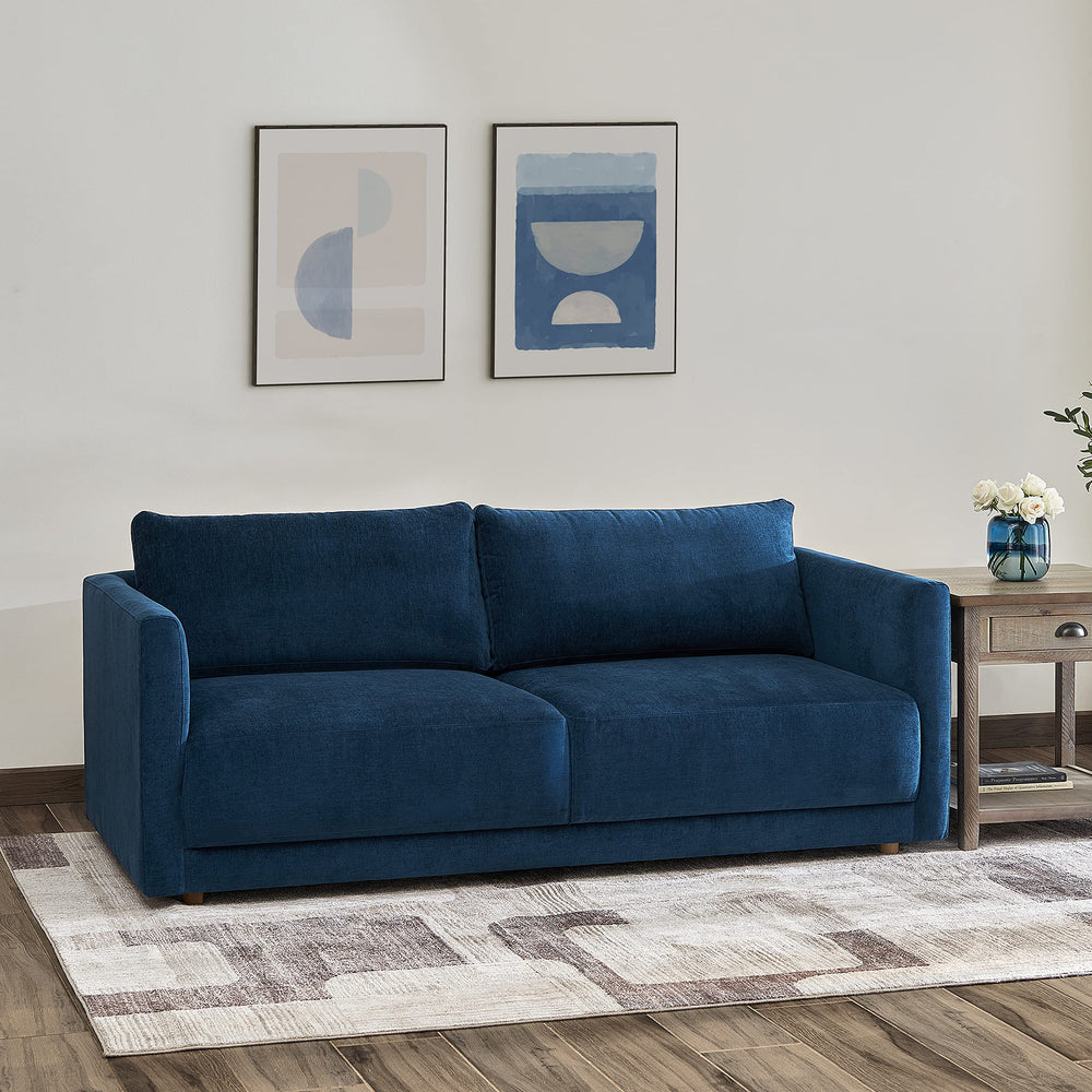 Italian Quality Sofa in Navy Blue - From Where - 