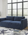 Italian Quality Sofa in Navy Blue - From Where - 