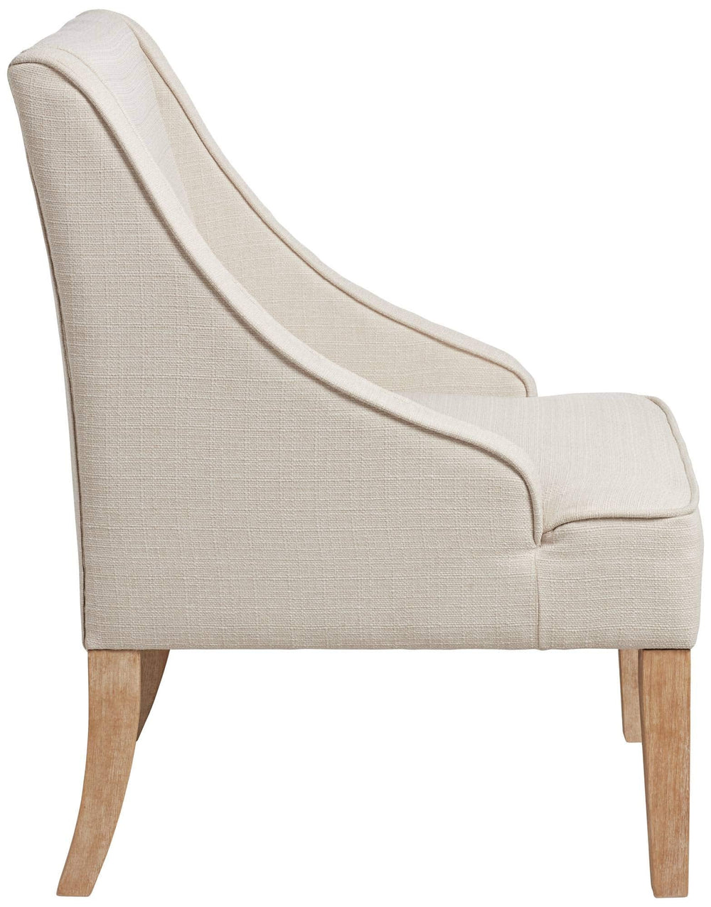 Ivory Fabric Swoop Arm Chair - From Where Finds - 
