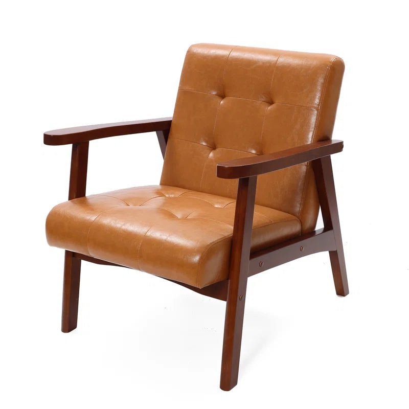 Jacier Faux Leather Upholstered Armchair - From Where - 