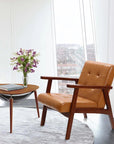 Jacier Faux Leather Upholstered Armchair - From Where - 