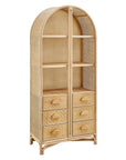 Jane 71" Arched Rattan Bookshelf - From Where Finds - 